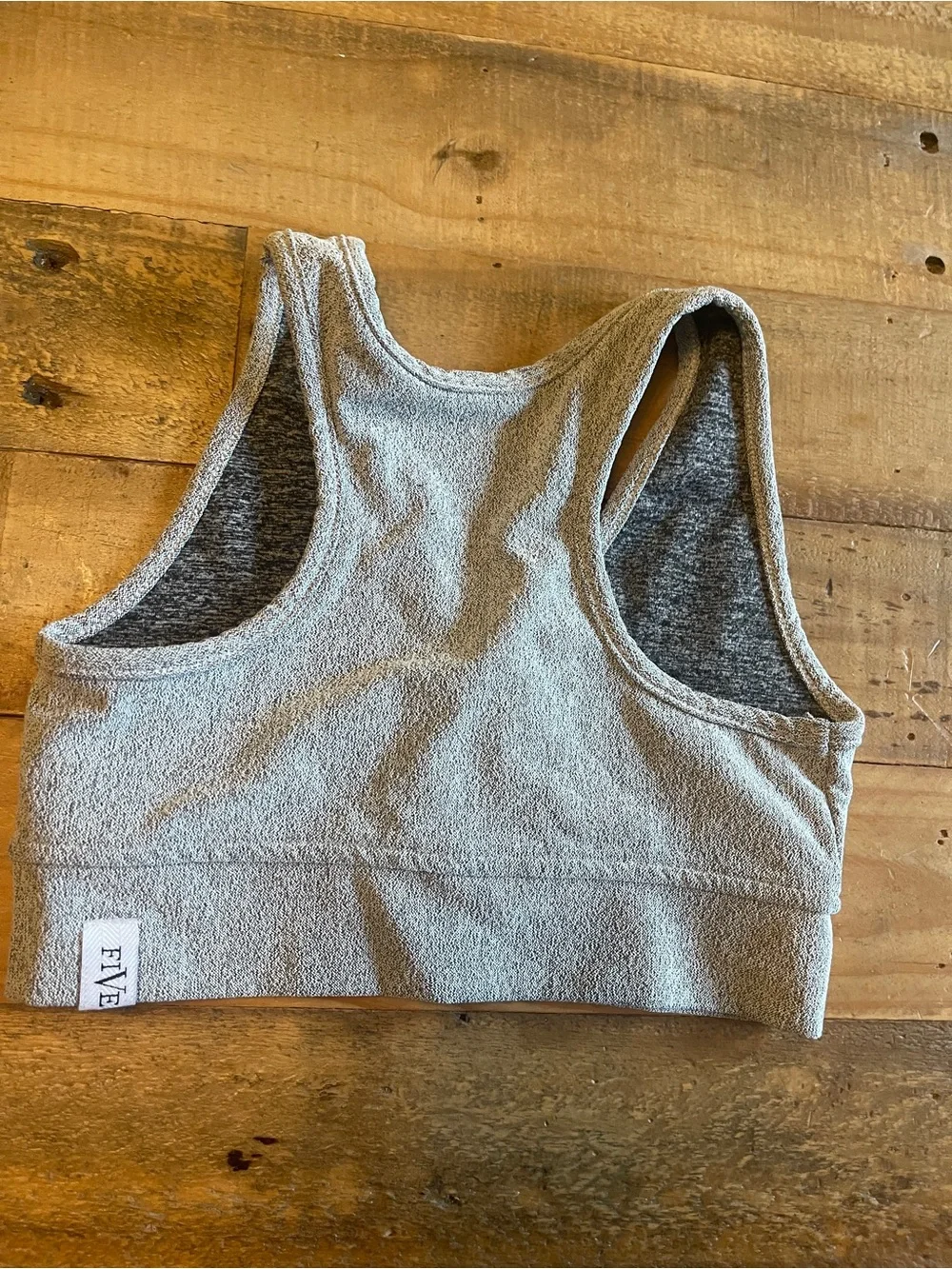 Five Dancewear Gray V-Neck Sports Bra